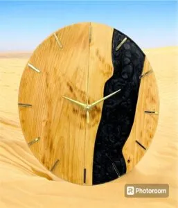 Indian Rosewood Resin Clock: Wall Clocks For Office And Home